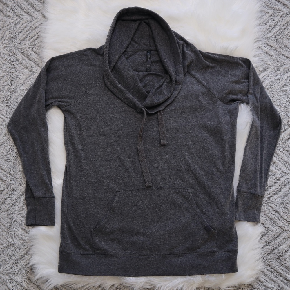 GAIAM cowel turtle neck with pocket